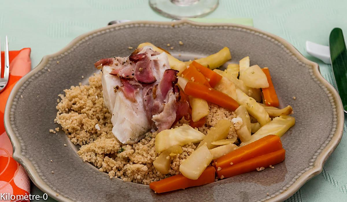 recette Couscous de cabillaud au lard