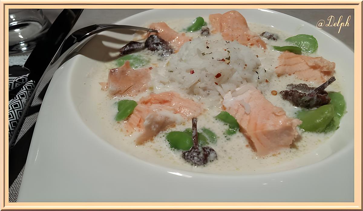 recette Blanquette de saumon aux fèves