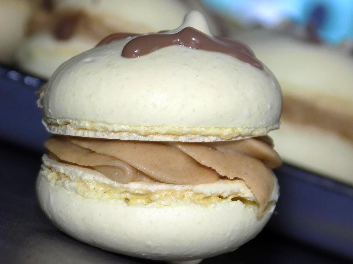 recette Macarons chocolat blanc speculoos