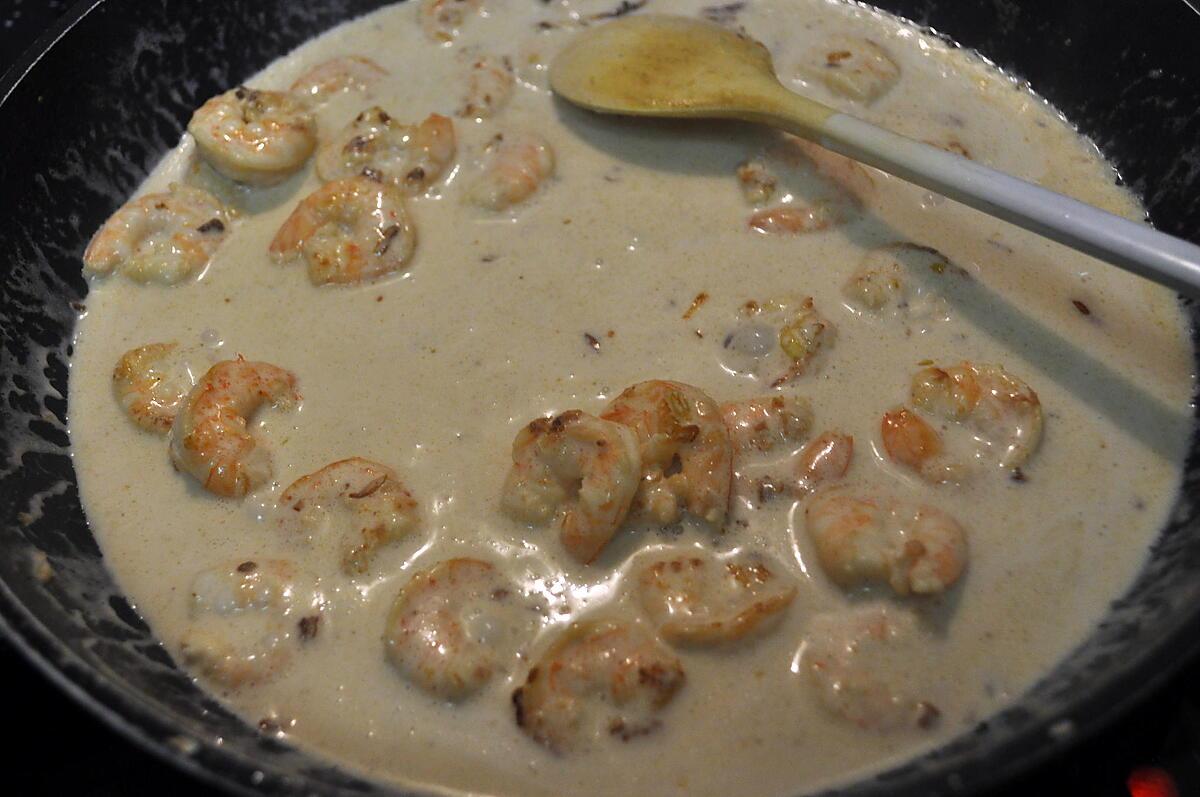 recette Crevettes au lait de coco