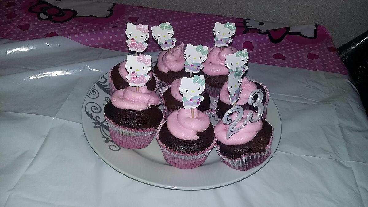 recette Cupcake cacao Hello Kitty