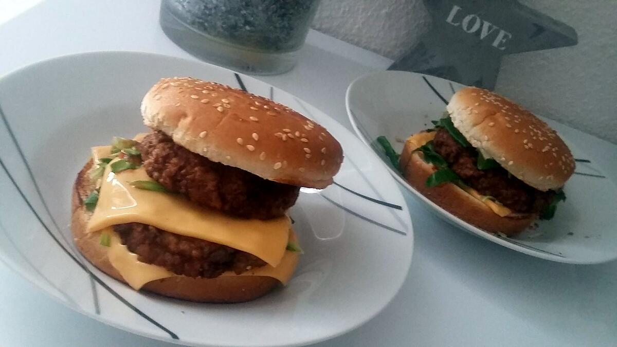 recette Double burger fricadelle