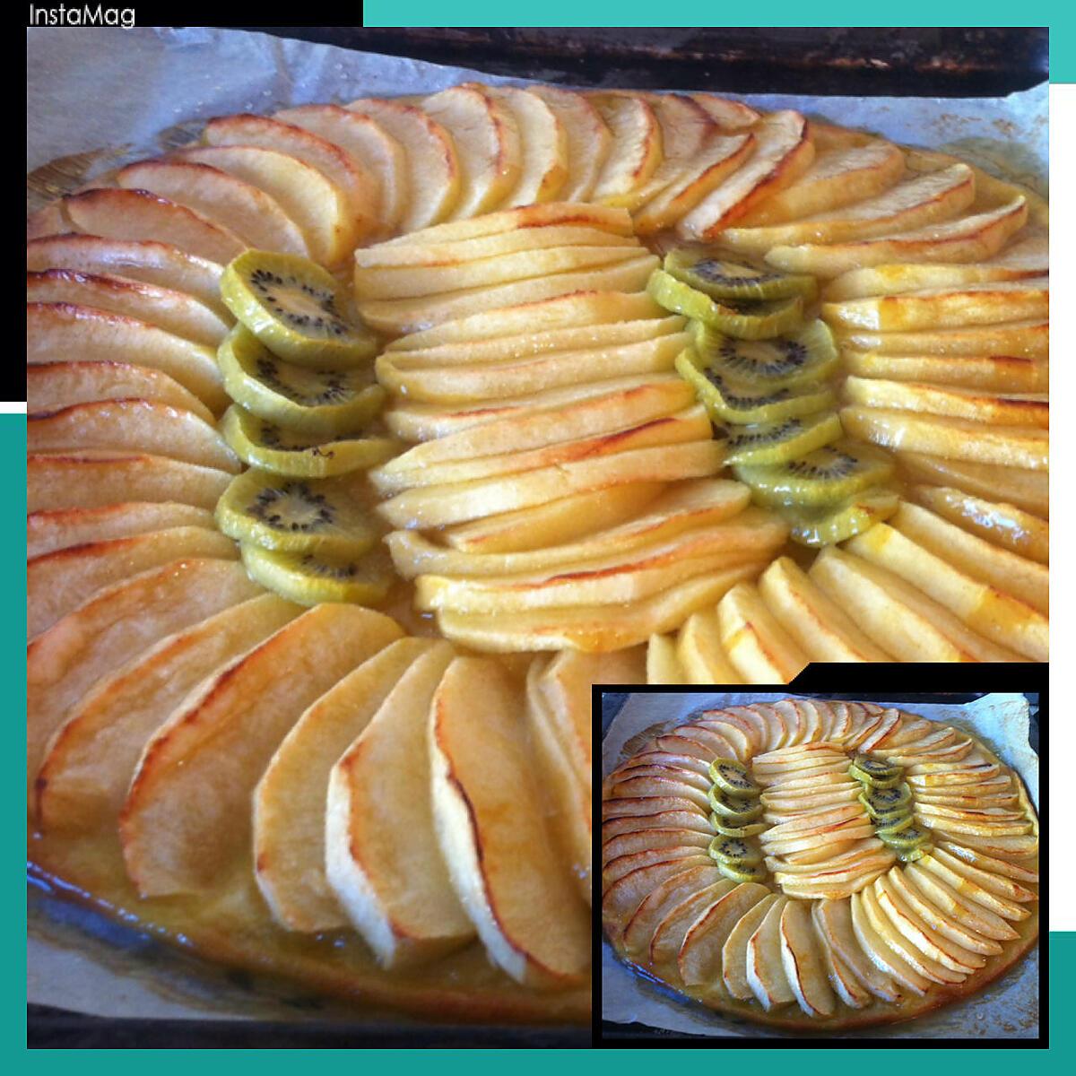 recette TARTE AUX POMMES & KIWI