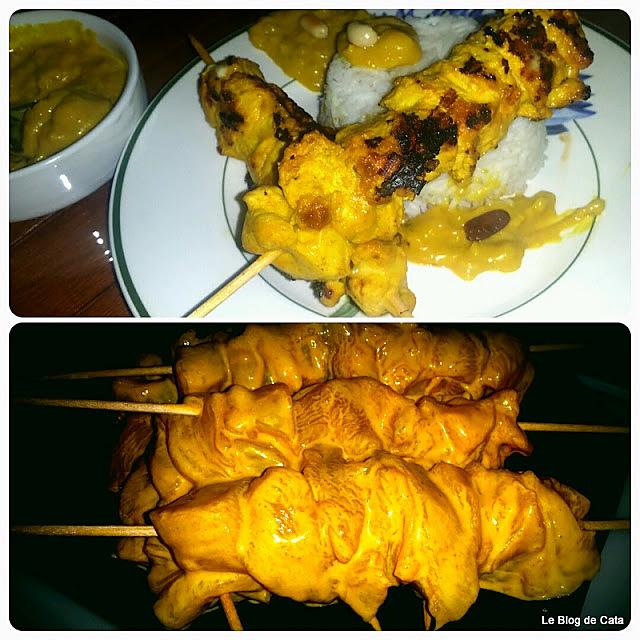 recette Brochettes de poulet satay