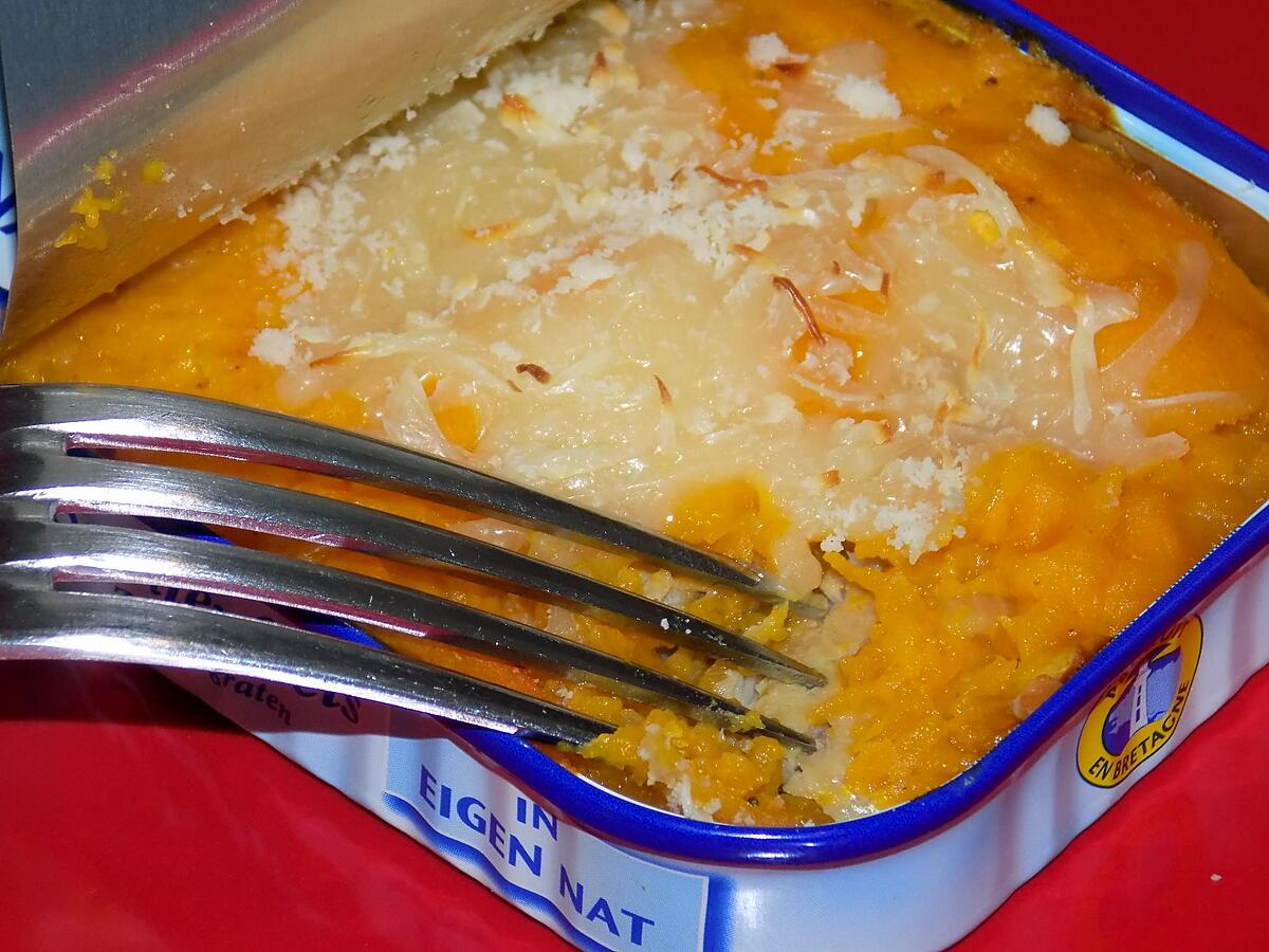 recette Gratin de potiron aux sardines pimenté (compatible dukan)