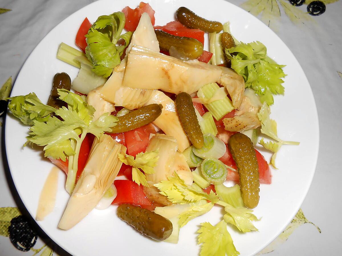 recette UNE PETITE SALADE MIXTE (pour accompagner mes tartelettes)