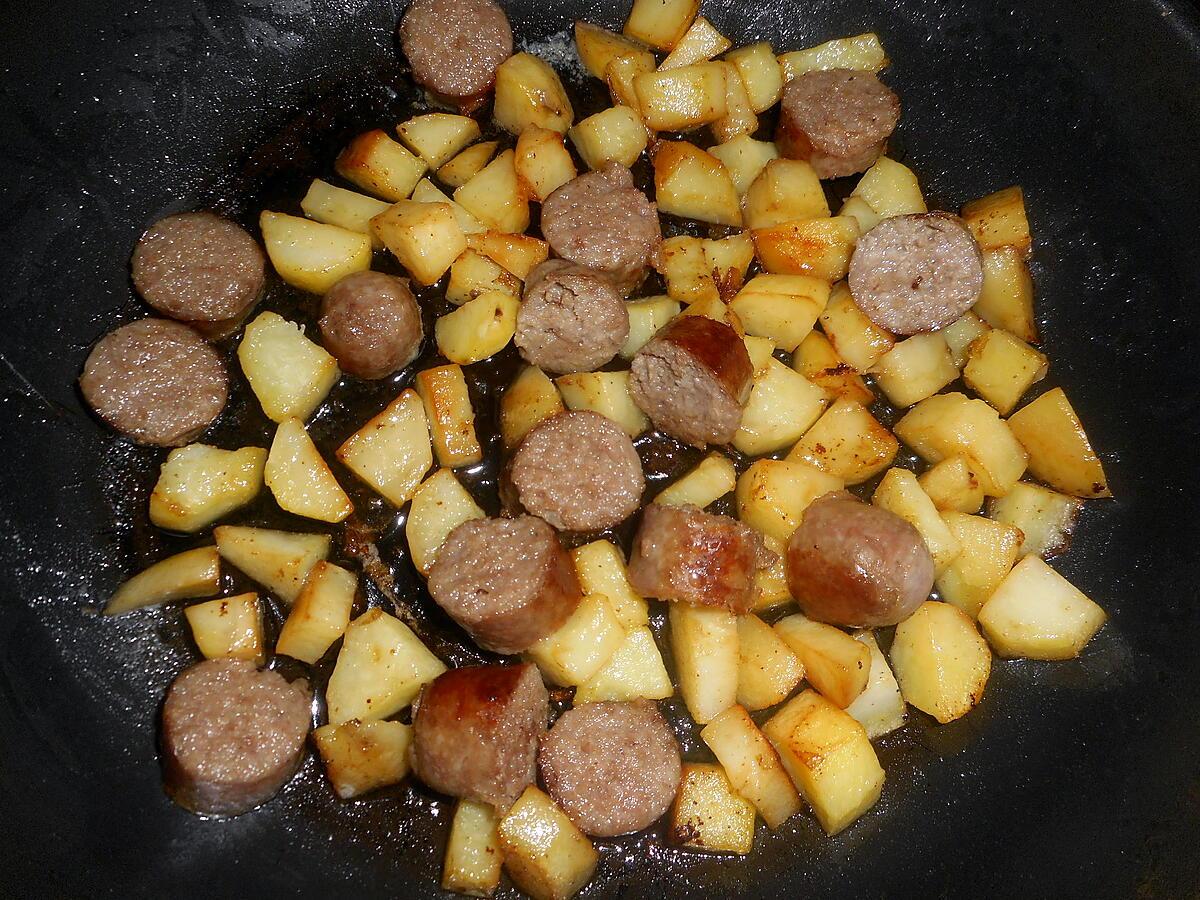 recette Omelette saucisses et pommes de terre