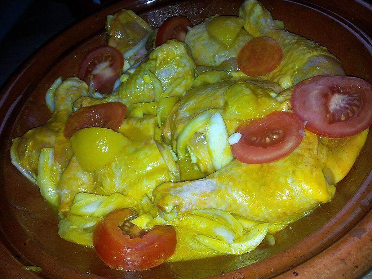 recette Tajine de poulet et citron confit