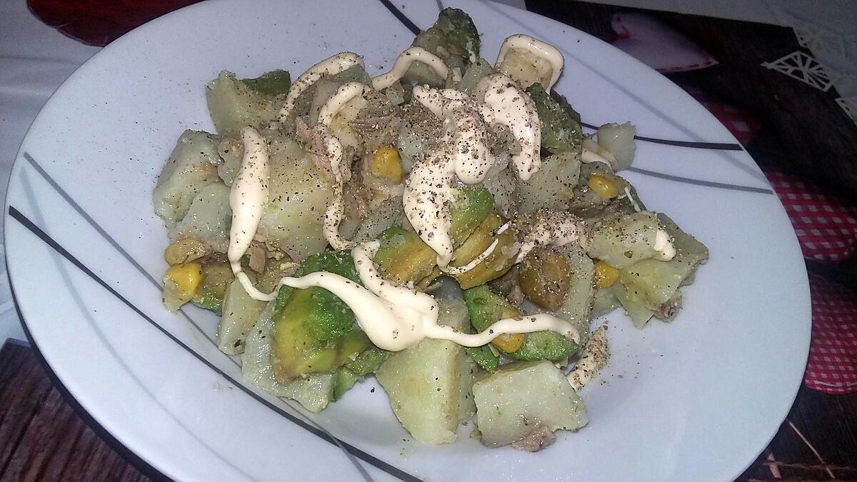 recette Salade de pomme de terre avocat thon de MAMIE