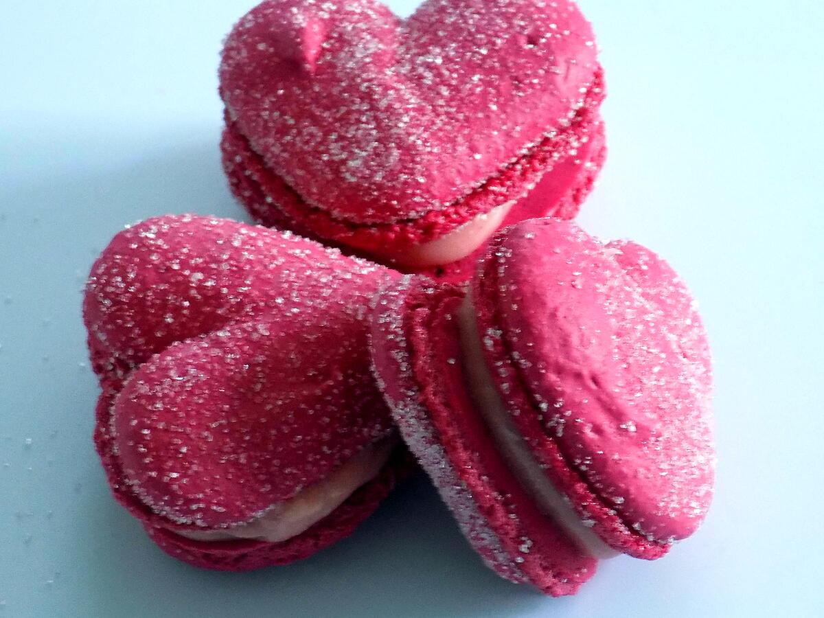 recette Macarons coeur fraise Tagada ®