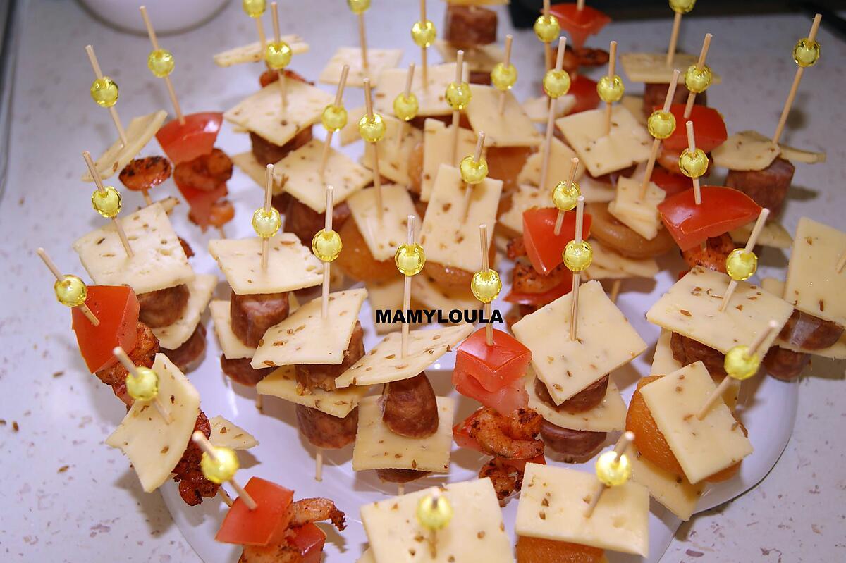 recette Navettes, mini brochettes, verrines, tartelettes et leurs garnitures