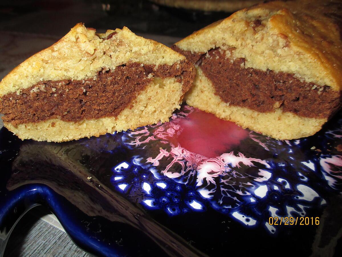 recette cake marbré chocolat