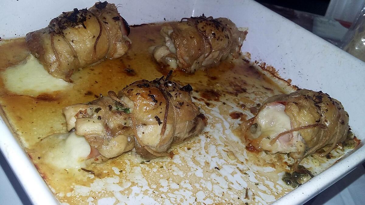 recette Saltimbocca de poulet jambon fromage