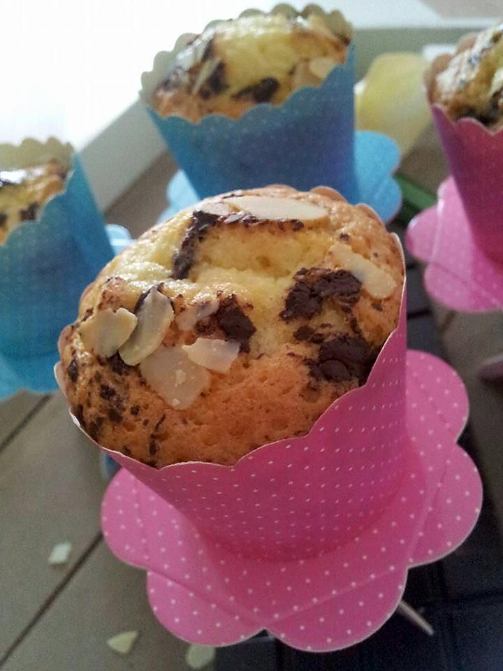 recette Mini quatre-quart individuels au amandes et pépites de chocolat