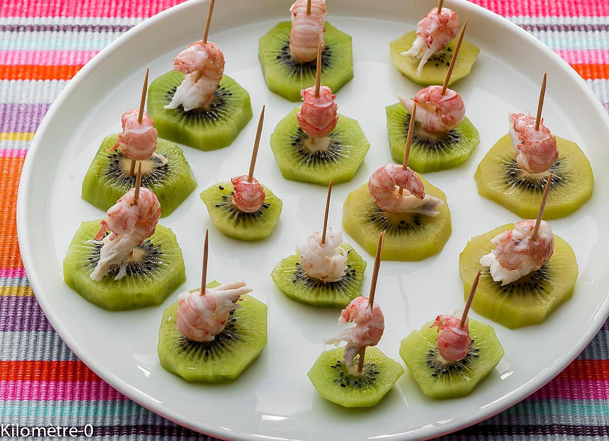 recette Kiwis aux langoustines