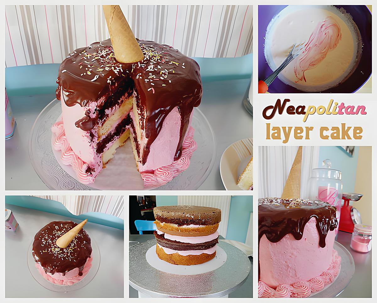 recette Neapolitan Layer Cake