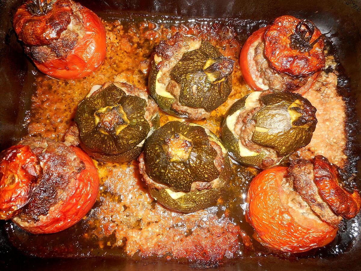 recette Tomates et courgettes rondes farcies au veau