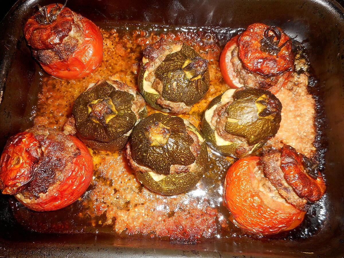 recette Tomates et courgettes rondes farcies au veau