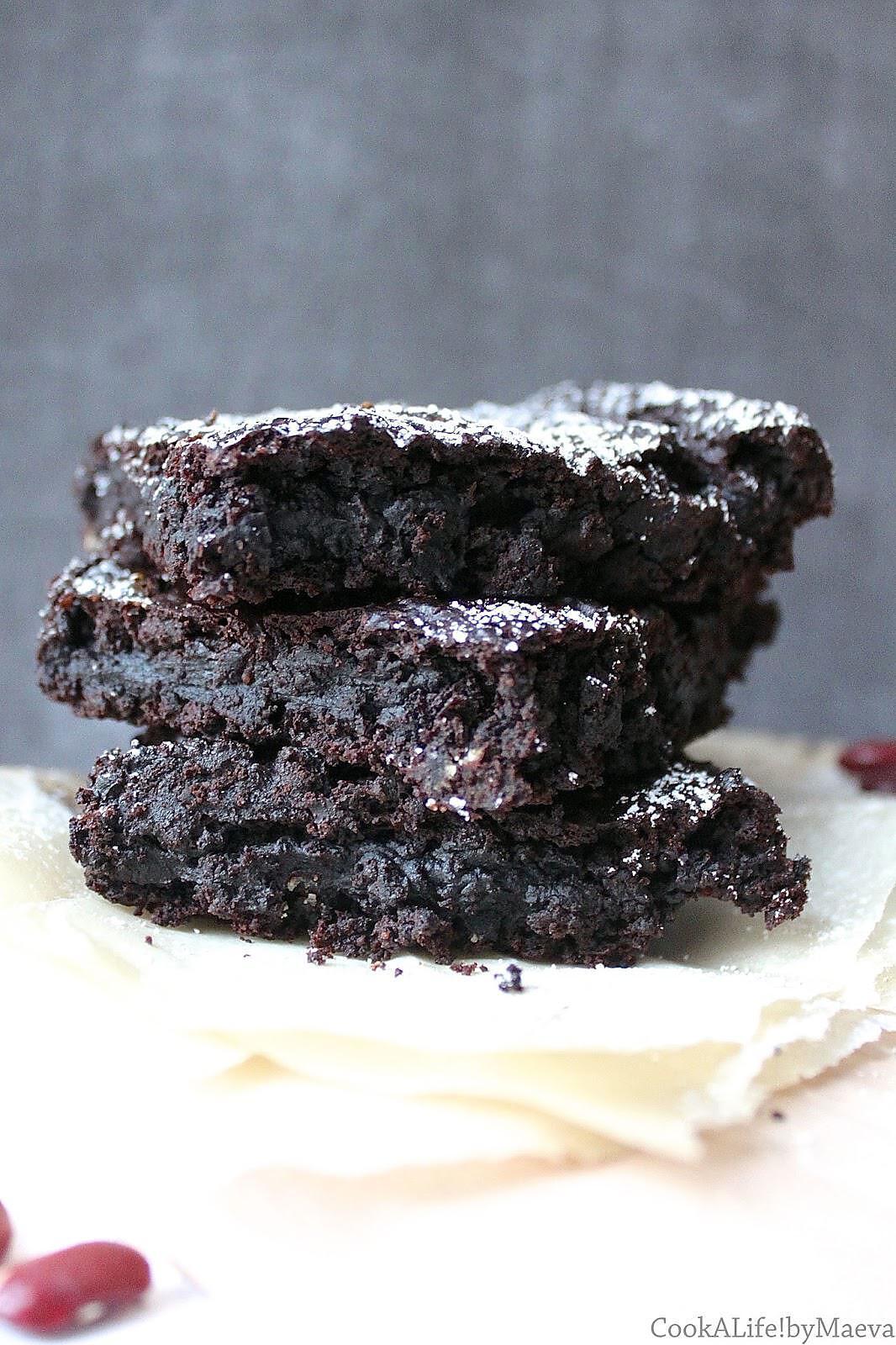 recette Brownies aux haricots rouges et piment d'Espelette (sans gluten, option vegan)