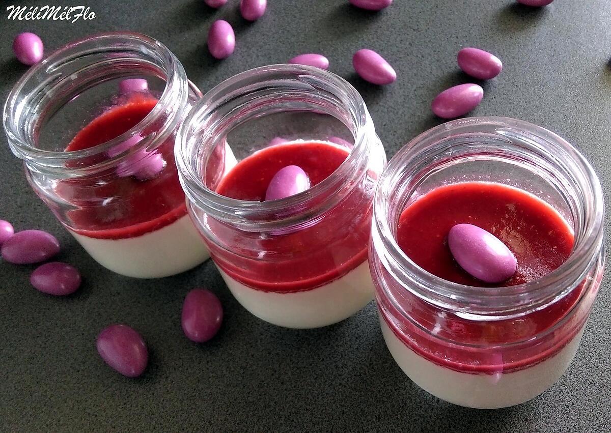 recette Panacotta amande et fraise