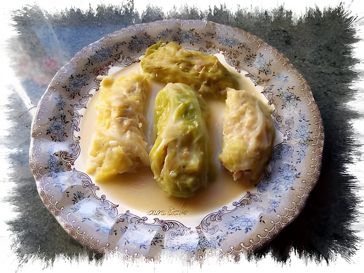 recette chou frisé farci ( dolmas ) sauce  citron