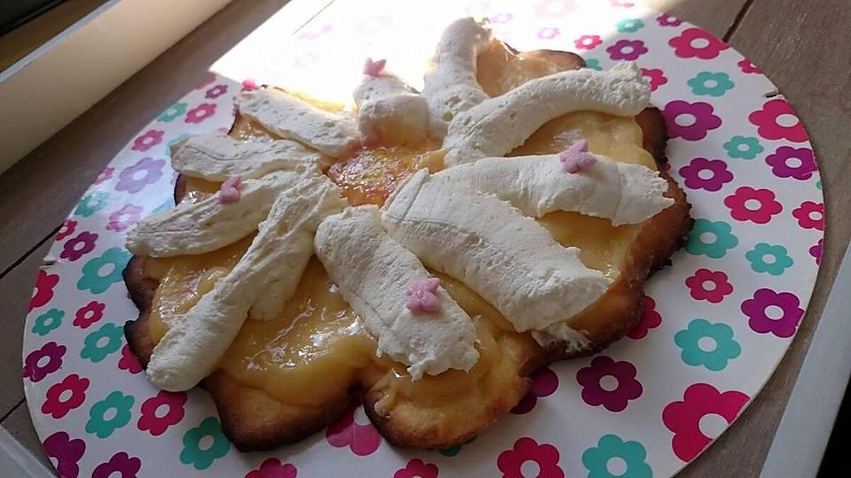 recette Tarte *paquerettes* au citron-chantilly pour ma mamie