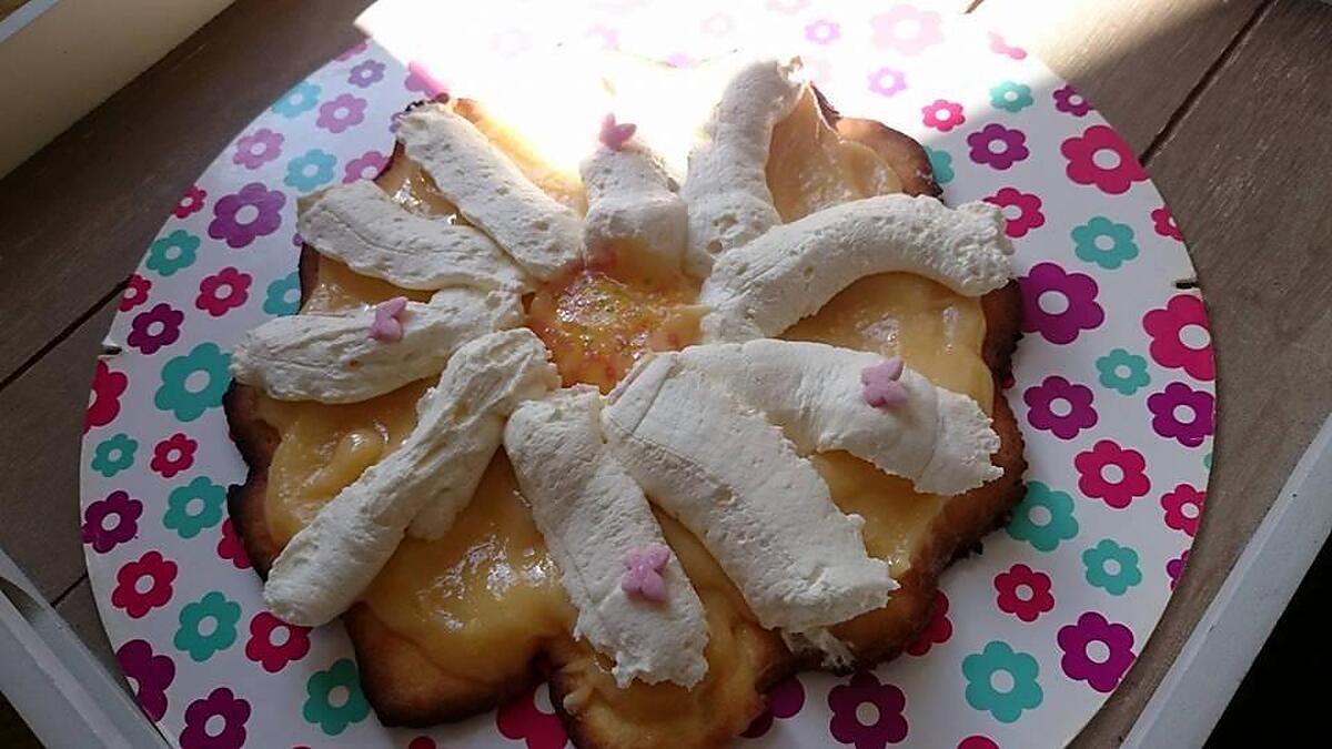 recette Tarte *paquerettes* au citron-chantilly pour ma mamie