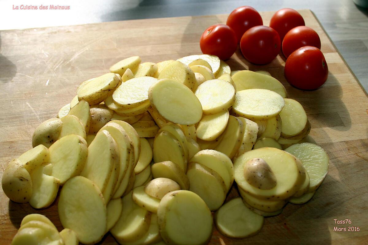 recette Carré de Porc aux pommes de terre et Tomates confites