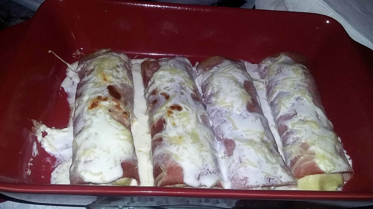 recette Roulés de purée au jambon gratiné d'Italmo