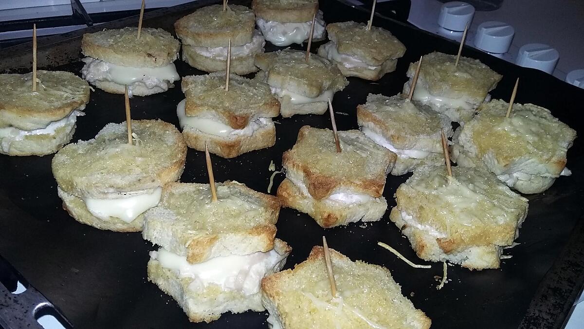 recette Minis croques monsieurs apéritif au four