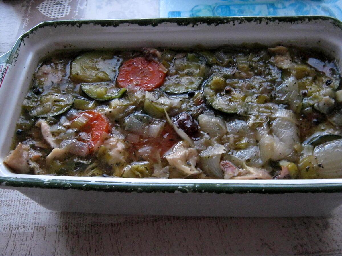 recette terrine de poulet en gelée avec légumes