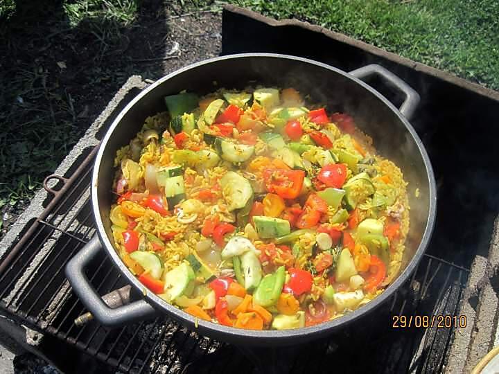 recette Paella aux fruits de mer et poissons "maison"