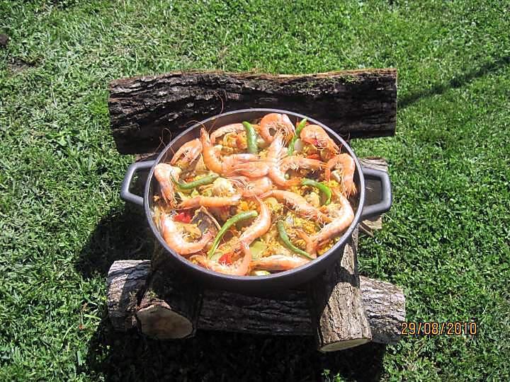 recette Paella aux fruits de mer et poissons "maison"