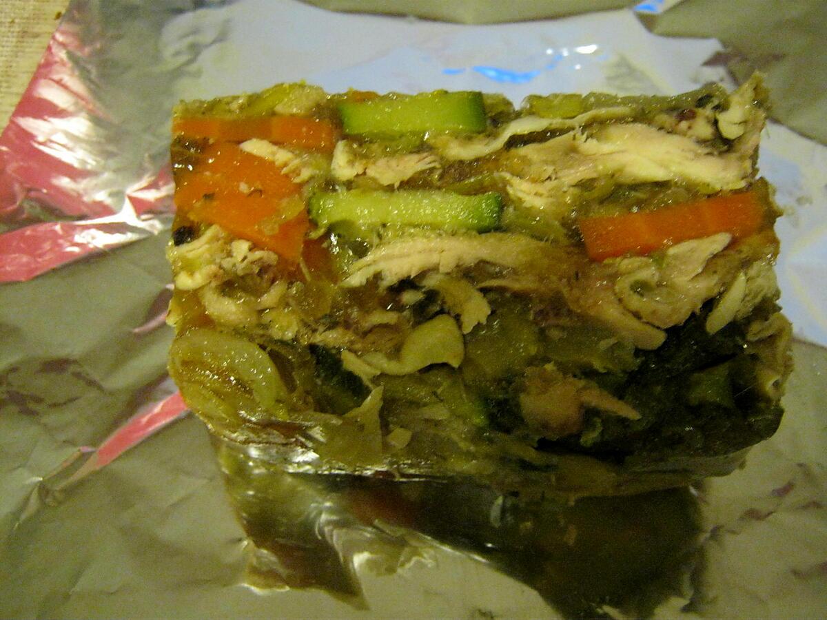 recette terrine de poulet en gelée avec légumes