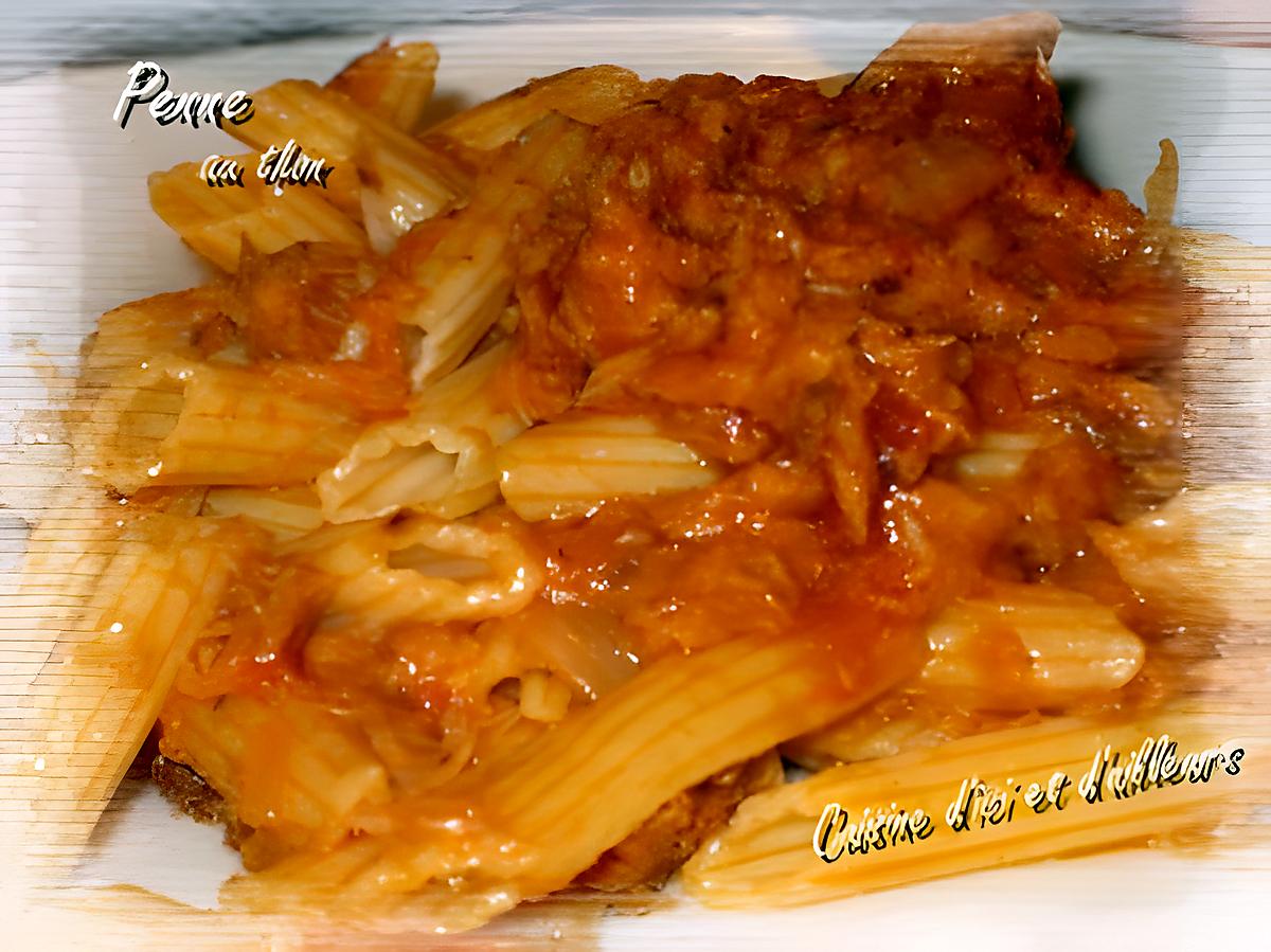 recette Penne au thon