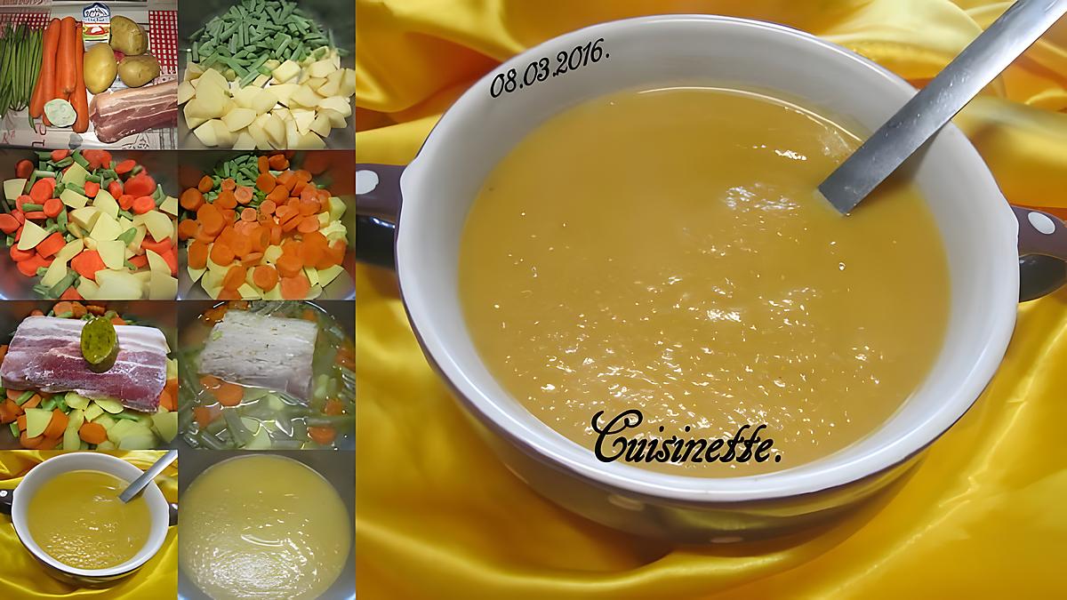 recette Soupe trio aux légumes.poitrine fraiche.