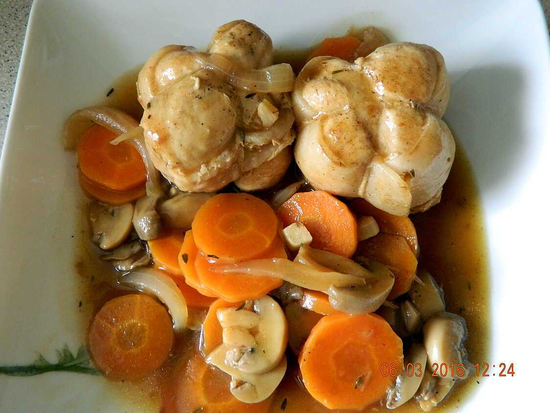 Recette de Paupiettes de poulet au vin blanc