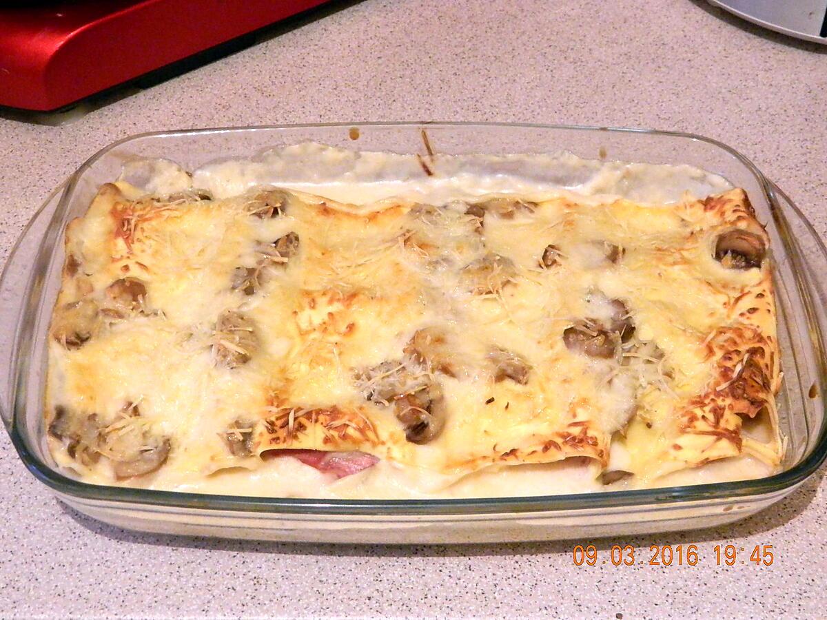 recette Lasagnes roulées au jambon