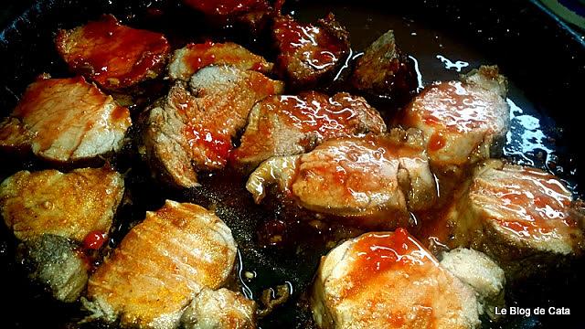 recette Filet mignon de porc caramélisé aux saveurs asiatiques