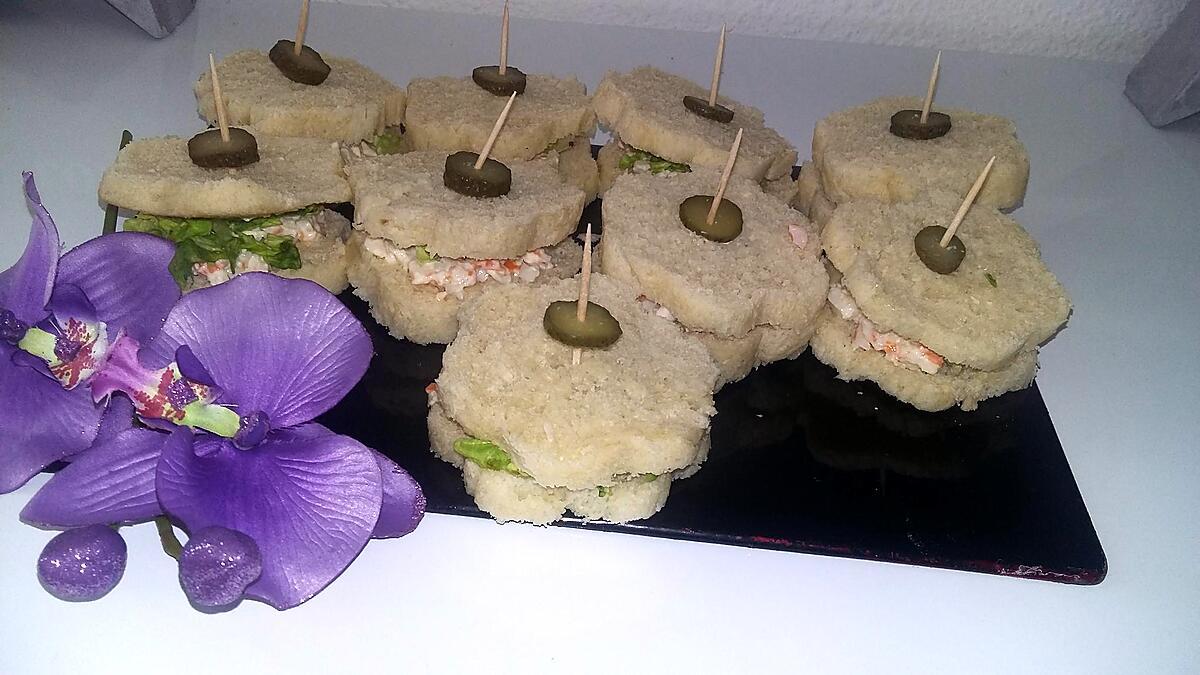 recette Minis sandwichs apéritifs au surimi