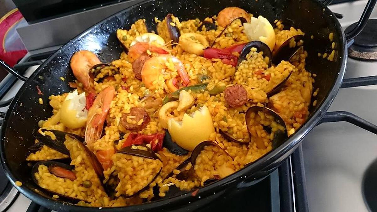 recette Paella au fruit de mer et chorizo