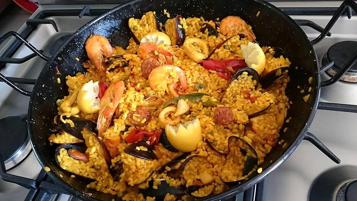 recette Paella au fruit de mer et chorizo