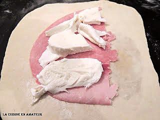 recette Naan jambon / mozzarella