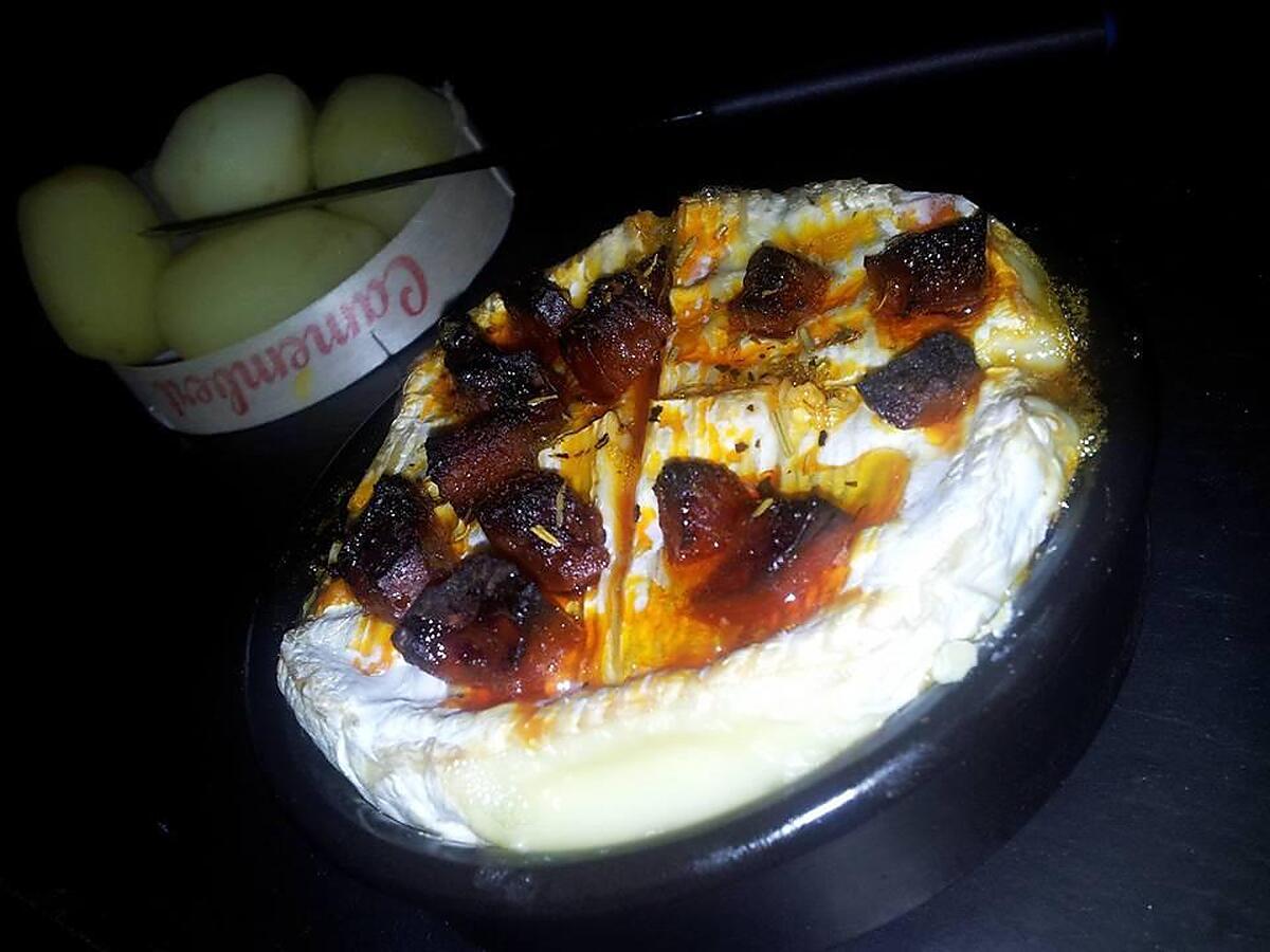 recette Camembert rôti au chorizo et miel