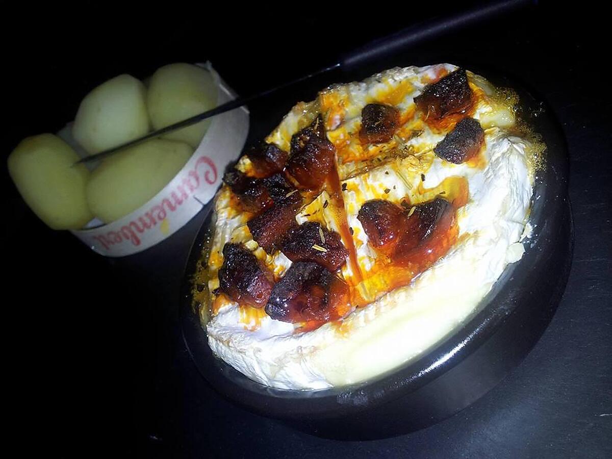 recette Camembert rôti au chorizo et miel