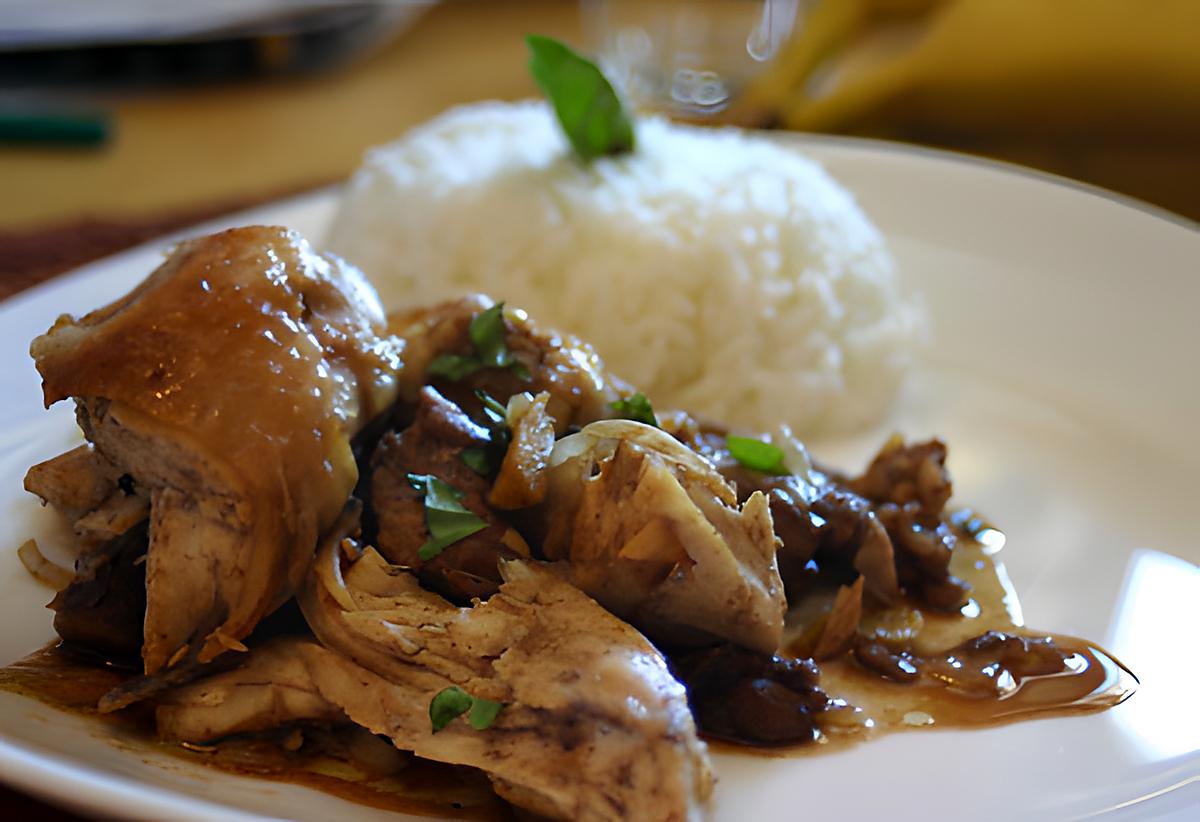 recette Adobo de Porc et Poulet