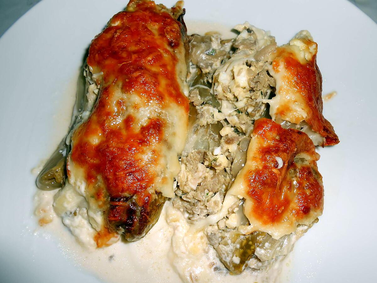 recette ENDIVES FARCIES AUX CHAMPIGNONS ET OEUFS DURS