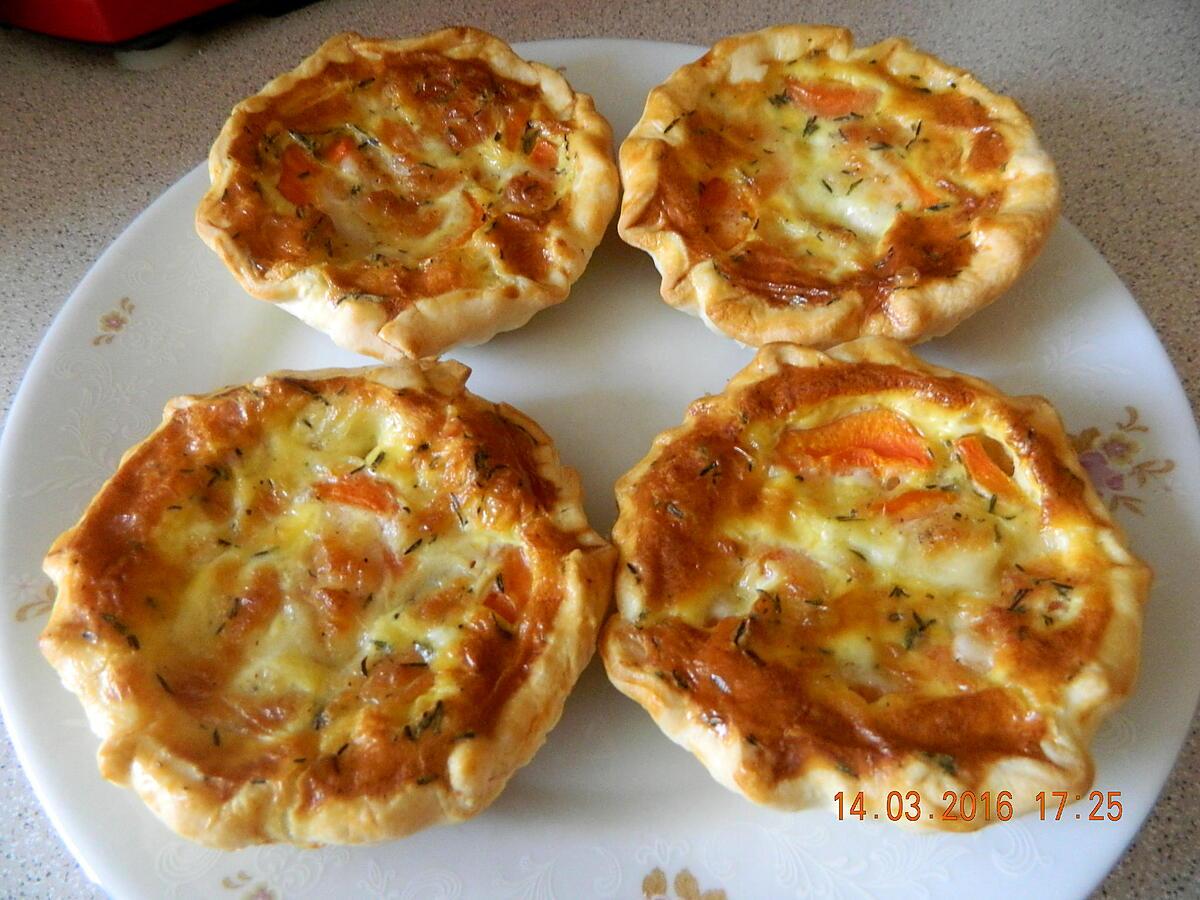 recette Tartelettes carottes mozza