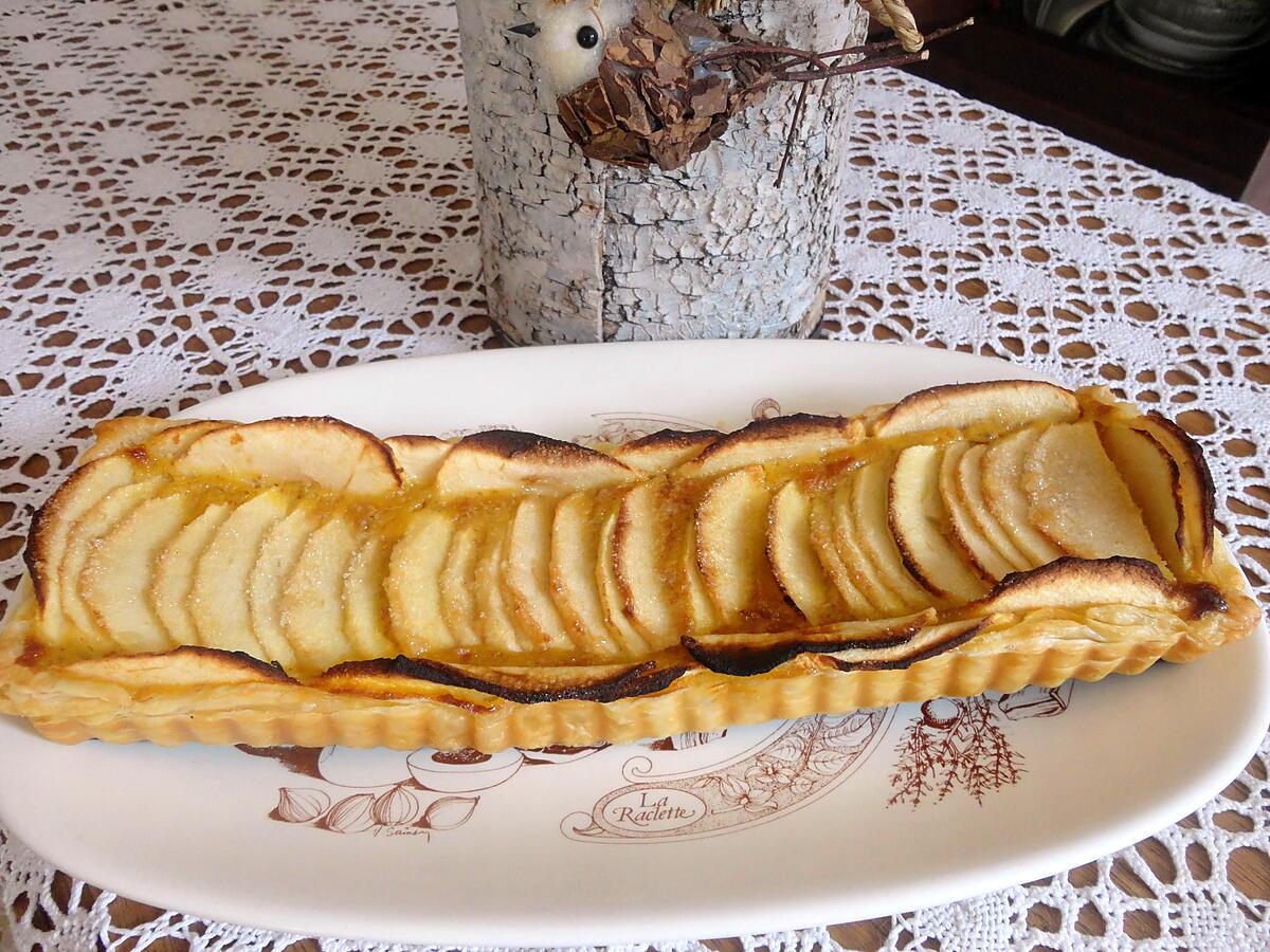 recette tarte aux deux pommes et a la confiture de figue maison