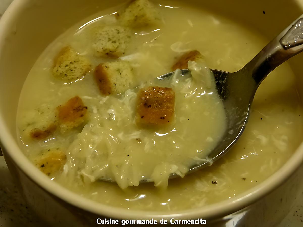 recette Soupe de vermicelle à l'ail et à l'oeuf